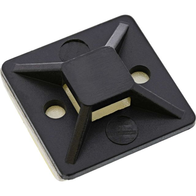 Placca Adesiva per Fascette Kit 10 pezzi - Nero