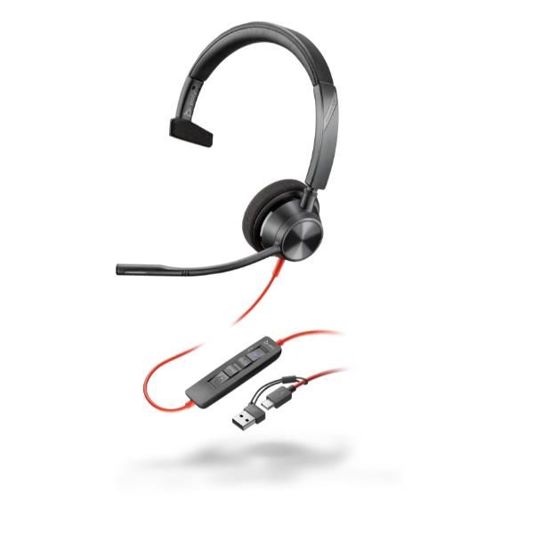 Poly Blackwire 3210 - Blackwire 3200 Series - cuffie con microfono - over ear -…