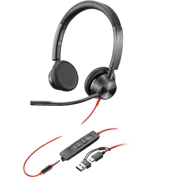 Poly Blackwire 3325 - Blackwire 3300 series - cuffie con microfono - over ear -…