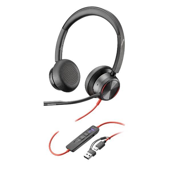 Poly Blackwire 8225 - Blackwire 8200 series - cuffie con microfono - over ear -…