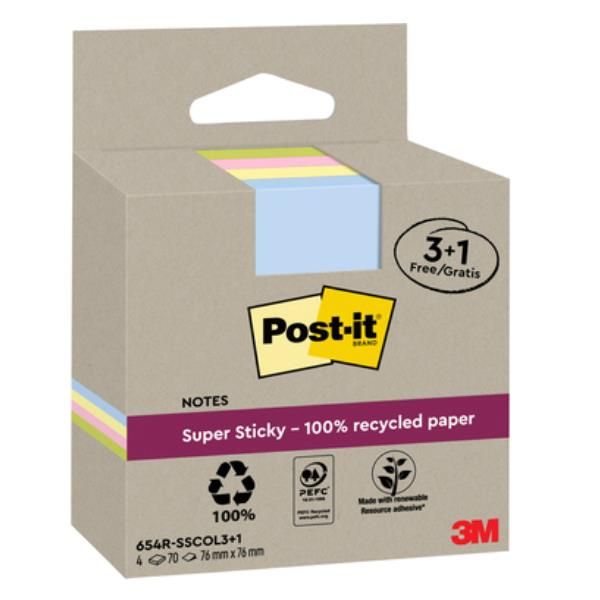 Post-it Super Sticky - Blocchi - 76 x 76 mm - 1260 fogli (18 x 70) - giallo, ro…