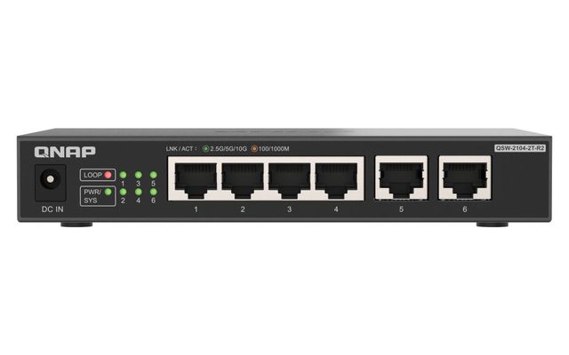 QNAP QSW-2104-2T-R2 switch di rete Non gestito 10G Ethernet (100/1000/10000) De…
