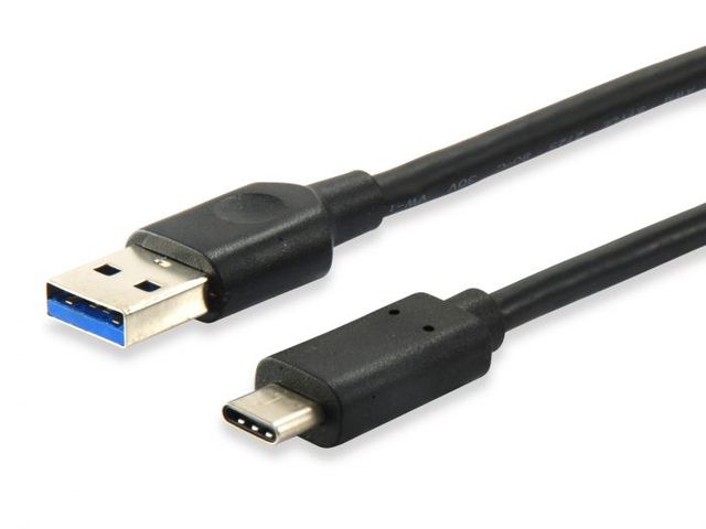 Equip - Cavo USB - USB Tipo A (M) a USB-C (M) - USB 3.1 - 1 m - stampato - nero