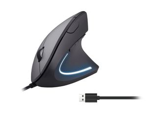 Equip 245118, Mano destra, Design verticale, Ottico, USB tipo A, 3200 DPI, Nero