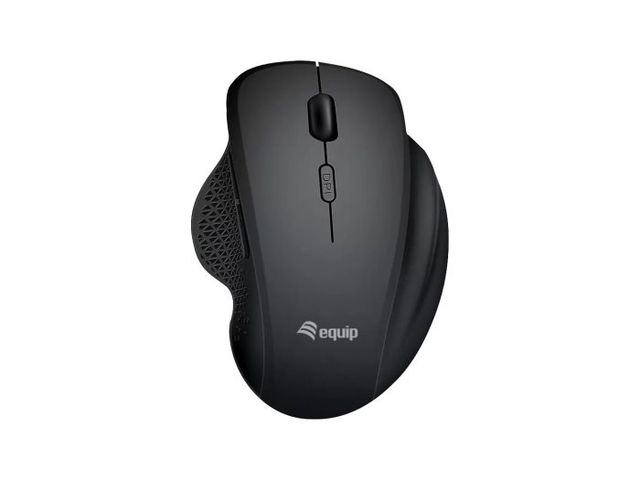 Equip 245121, Mano destra, Ottico, RF senza fili + Bluetooth, 1600 DPI, Nero