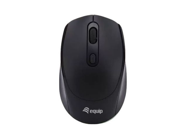 Equip 245122, Ambidestro, Ottico, RF Wireless, 1600 DPI, Nero