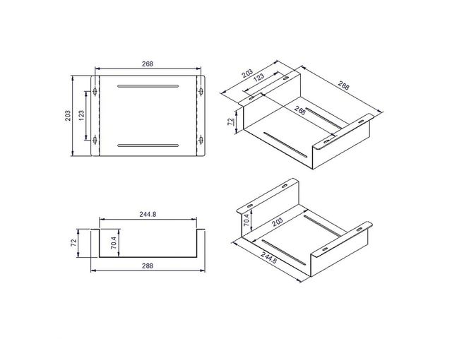 ROLINE ALLOGGIO SOTTOSCRIVANIA PER KVM/NUC/MINIPC/APPLE MAC MINI