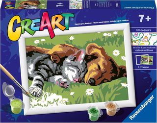 Ravensburger CreArt Serie E Classic - Cane e gatto dolce sonno 28930