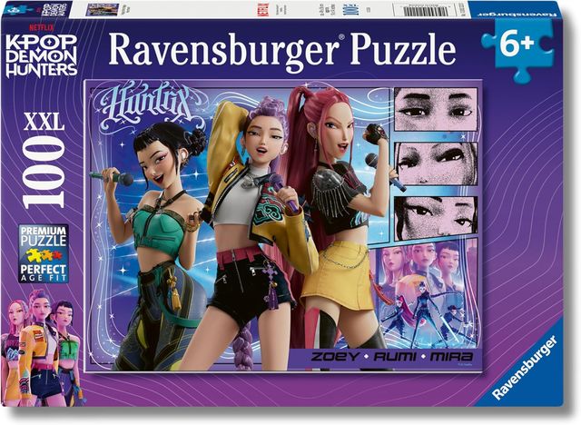 Ravensburger Puzzle 100 PZ XXL - K-Pop Demon Hunters - HAPPY FANS HAPPY HONMOON