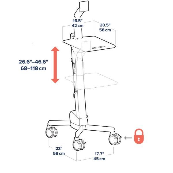 Ergotron Neo-Flex - Carrello - sollevatore Constant Force - per display LCD/dot…