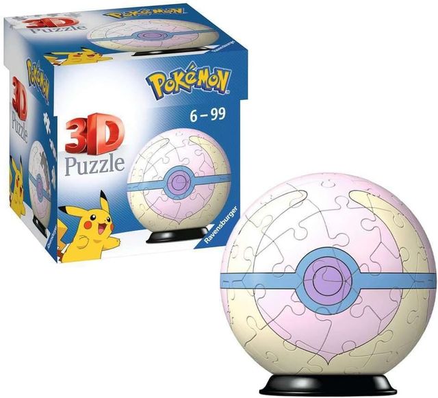 Ravensburger Puzzle 3D - Puzzleball 54 pc Pokémon Heal Ball rosa 11582