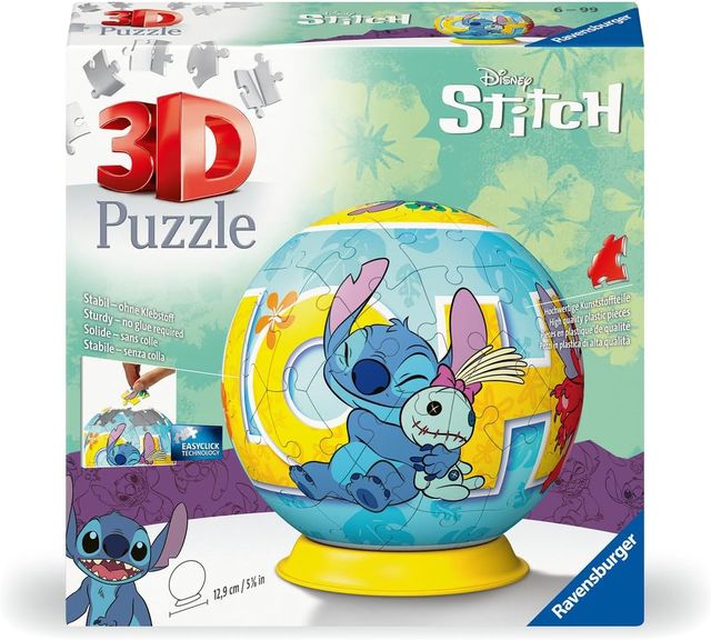 Ravensburger Puzzle 3D - Puzzleball 72 pc - Disney Stitch 11596