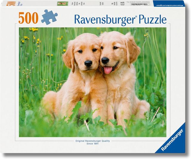 Ravensburger Puzzle 500 PC - Puppies Collection: i fratelli Golden Retriever