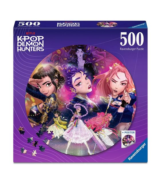 Ravensburger Puzzle 500 PC Round - K-Pop Demon Hunters 12002052