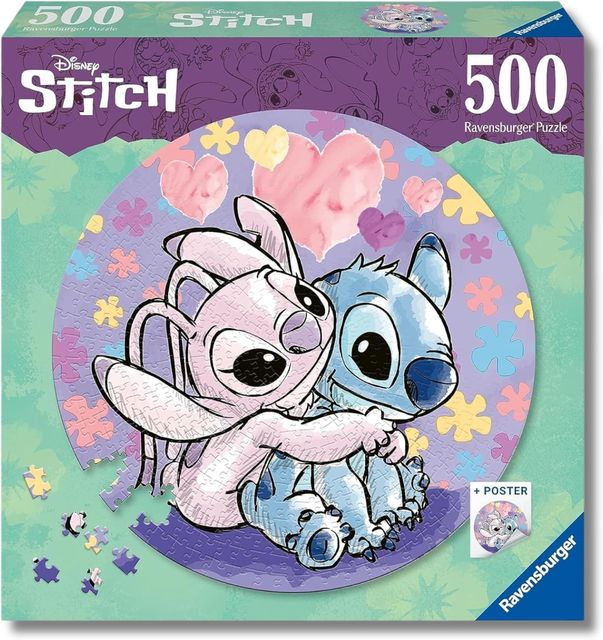 Ravensburger Puzzle 500 PC Round - Stitch 17581
