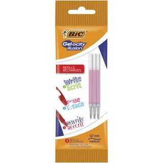 Refill a sfera gel cancellabile Gelocity Illusion - punta 0,7mm - rosso - Bic -…