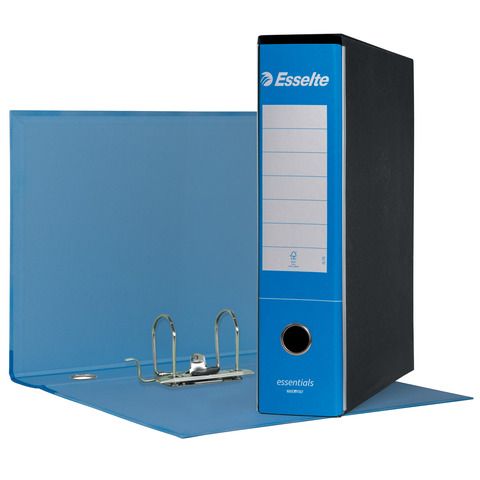 Registratore Essentials G75 - dorso 8 cm - protocollo 23 x 33 cm - azzurro - Es…