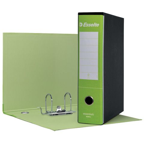Registratore Essentials G75 - dorso 8 cm - protocollo 23 x 33 cm - verde chiaro…