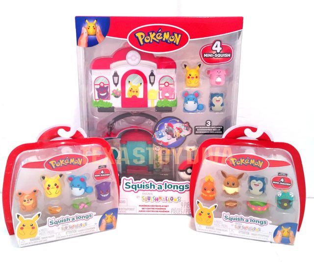 Rei Toys - Squish a longs Pokémon Playset scatola vetrina SQAL1900