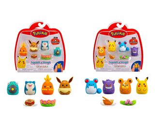 Rei Toys - Squish a longs Pokémon pack 4 personaggi Blister SQAL1800