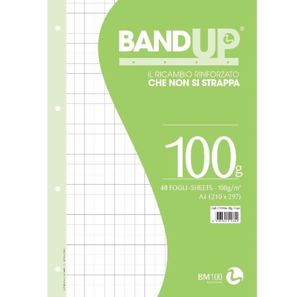 Ricambi forati rinforzati BandUP A4 100gr 40fg 10mm BM
