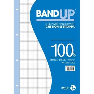 Ricambi forati rinforzati BandUP A4 100gr 40fg 4mm BM