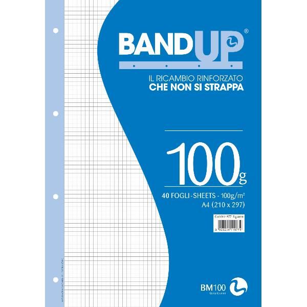 Ricambi forati rinforzati BandUP A4 100gr 40fg 4mm BM