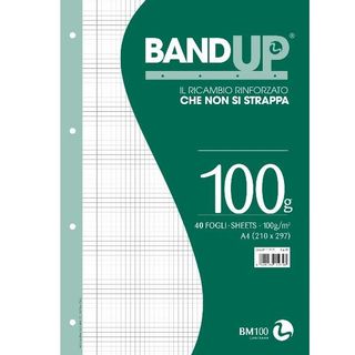 Ricambi forati rinforzati BandUP A4 100gr 40fg 4mm c/margine BM