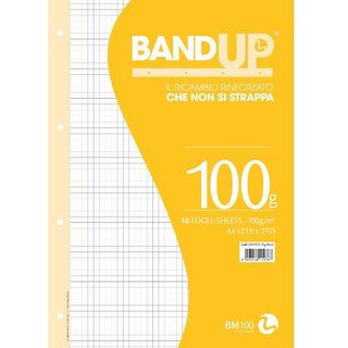 Ricambi forati rinforzati BandUP A4 100gr 40fg 5mm BM