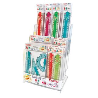 Righe e squadre Flexi LeftRight - colori assortiti - Arda - display 45 pezzi