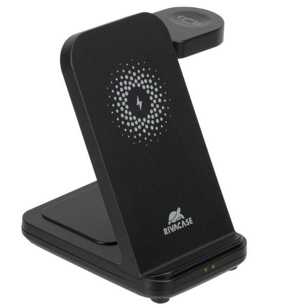 Rivacase Caricatore Stand Wireless 3 in 1 Nero
