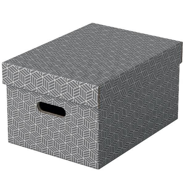 Esselte Home - Scatola per archiviazione - medium - grigio (pacchetto di 3)