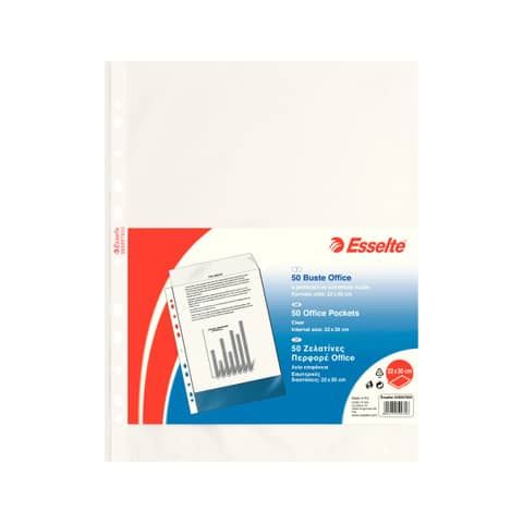 Esselte Office - Busta trasparente - per 220 x 300 mm - trasparente (pacchetto …
