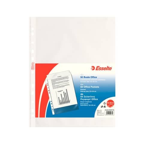 Esselte Office - Busta trasparente - per 220 x 300 mm - trasparente (pacchetto …
