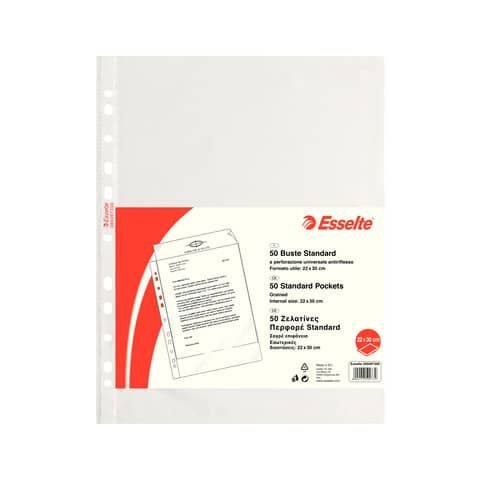 Esselte Standard - Busta trasparente - per A4, 220 x 300 mm - trasparente (pacc…