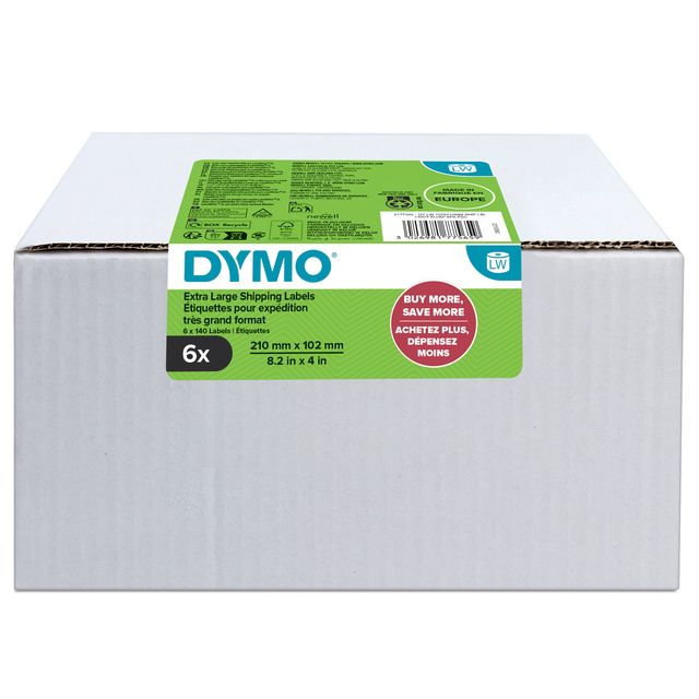Etichette LW DHL solo per LW5XL - 102mmx210mm - 6 Rotoli - DYMO
