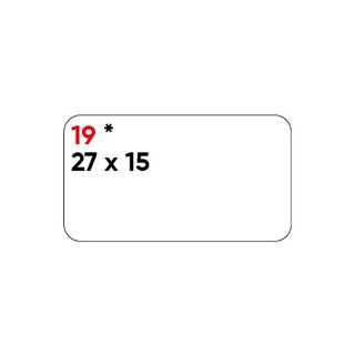 Etichette adesive - in carta - permanenti - 27 x 15 mm - 35 et/fg - 10 fogli - …