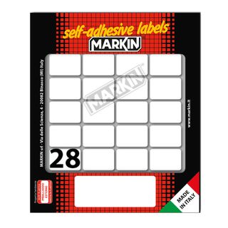 Etichette adesive - in carta - permanenti - 28 x 19 mm - 28 et/fg - 10 fogli - …