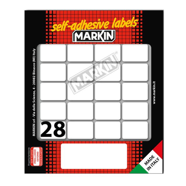 Etichette adesive - in carta - permanenti - 28 x 19 mm - 28 et/fg - 10 fogli - …