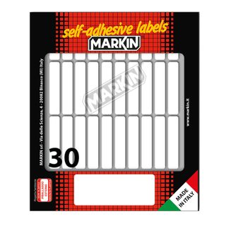 Etichette adesive - in carta - permanenti - 46 x 10 mm - 30 et/fg - 10 fogli - …