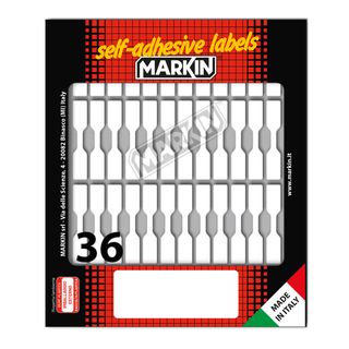 Etichette adesive - in carta - permanenti - 46 x 8 mm - 36 et/fg - 10 fogli - b…