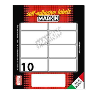 Etichette adesive - in carta - permanenti - 56 x 26 mm - 10 et/fg - 10 fogli - …