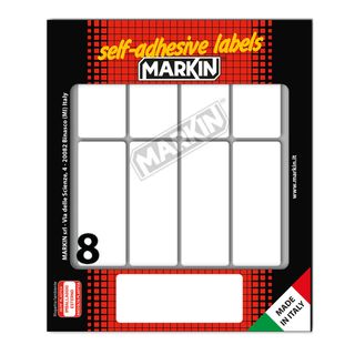 Etichette adesive - in carta - permanenti - 70 x 27 mm - 8 et/fg - 10 fogli - b…