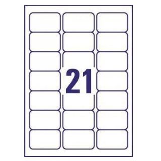 Etichette adesive - in carta riciclata - permanenti - 63,5 x 38,1 mm - 21 et/fg…