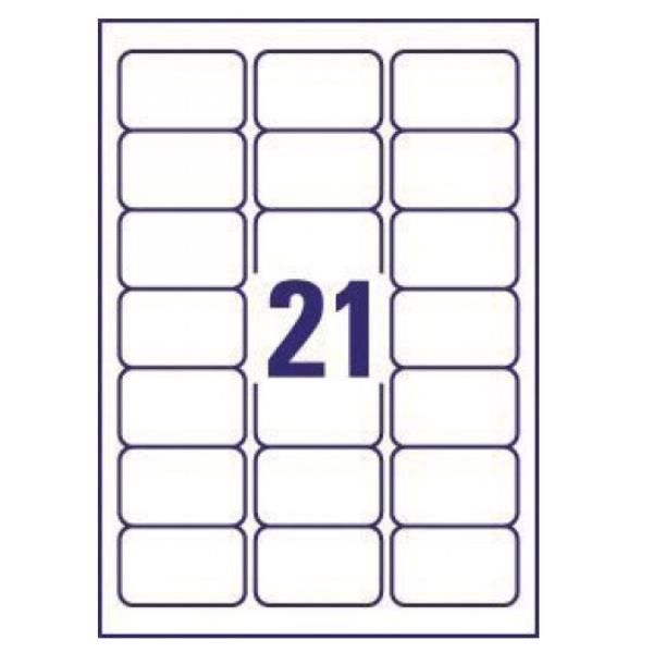 Etichette adesive - in carta riciclata - permanenti - 63,5 x 38,1 mm - 21 et/fg…