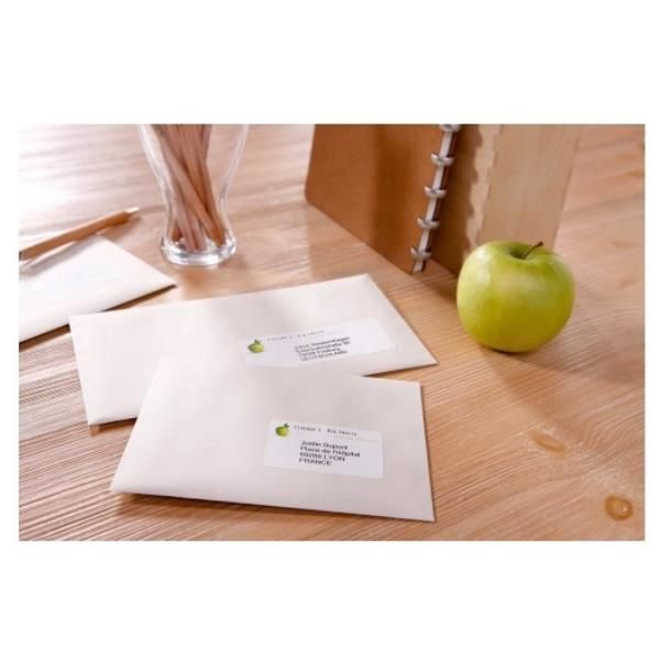 Etichette adesive - in carta riciclata - permanenti - 99,1 x 38,1 mm - 14 et/fg…