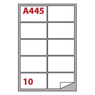 Etichette adesive A/445 - in carta - permanenti - 99,6 x 57 mm - 10 et/fg - 100…