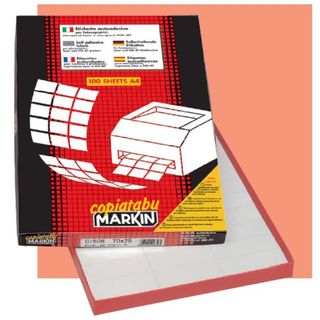 Etichette adesive A/467 - in carta - permanenti - 190 x 38 mm - 7 et/fg - 100 f…