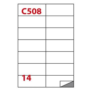 Etichette adesive C/508 - in carta - permanenti - 105 x 42,43mm - 14 et/fg - 10…