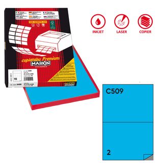 Etichette adesive C/509 - in carta - permanenti - 210 x 148,5 mm - 2 et/fg - 10…